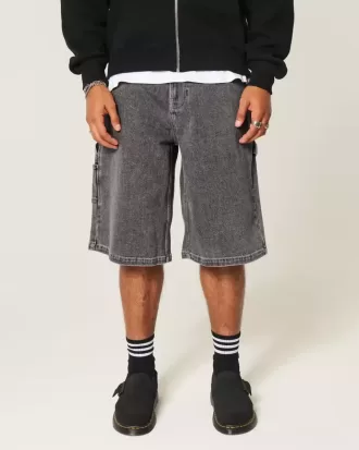 Pantaloni scurți Super Baggy Denim Painter Flame Graphic