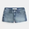 Pantaloni scurti cu talie joasă, cu spalare medie Pantaloni scurti cu talie joasă, cu spalare medie