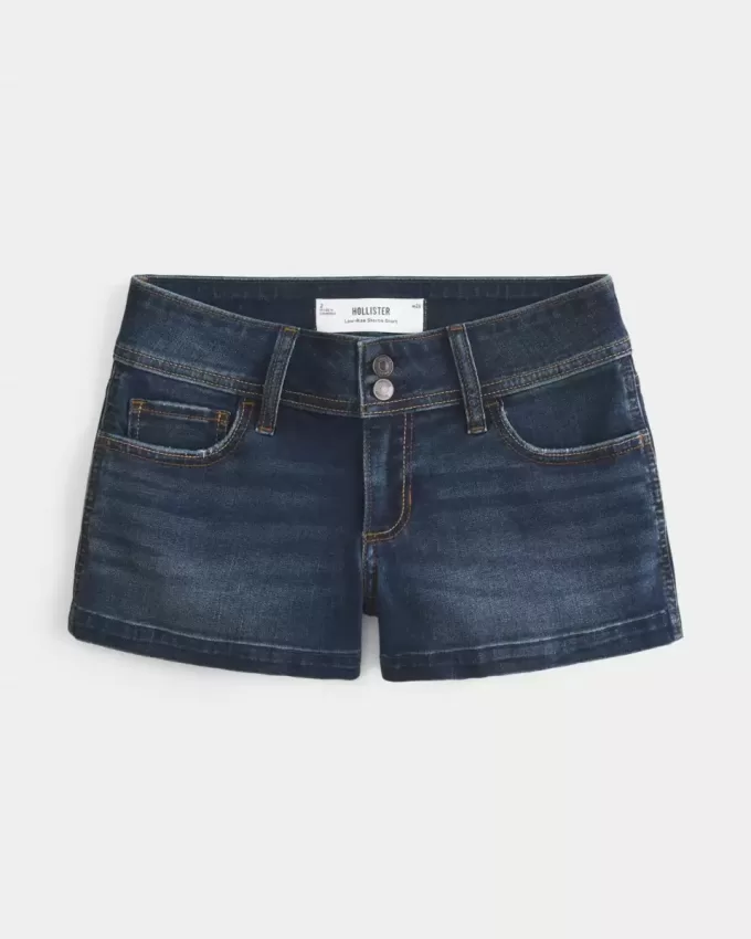 Pantaloni scurti din denim cu talie joasă Pantaloni scurti din denim cu talie joasă