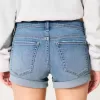 Pantaloni scurti din denim cu talie joasă, cu spalare medie Pantaloni scurti din denim cu talie joasă, cu spalare medie