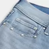 Pantaloni scurti din denim cu talie joasă, cu spalare medie Pantaloni scurti din denim cu talie joasă, cu spalare medie