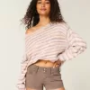 Pantaloni scurti din poplin cu talie joasa Pantaloni scurti din poplin cu talie joasa