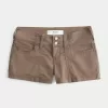 Pantaloni scurti din poplin cu talie joasa Pantaloni scurti din poplin cu talie joasa