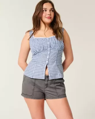 Pantaloni scurti din twill cu talie joasă