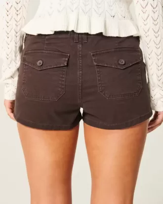 Pantaloni scurti din twill cu talie joasă