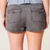 Pantaloni scurti din twill cu talie joasă Pantaloni scurti din twill cu talie joasă
