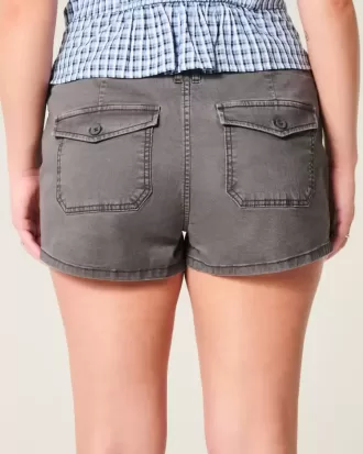 Pantaloni scurti din twill cu talie joasă