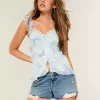 Pantaloni scurti mini din denim cu talie joasă învechită Pantaloni scurti mini din denim cu talie joasă învechită