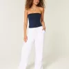 Pantaloni Slub cu tragere Pantaloni Slub cu tragere