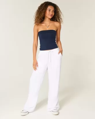 Pantaloni Slub cu tragere