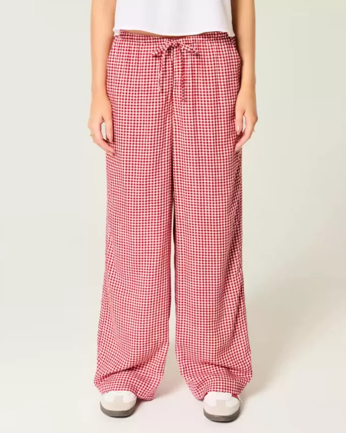 Pantaloni Slub cu tragere Pantaloni Slub cu tragere
