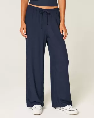 Pantaloni Slub cu tragere