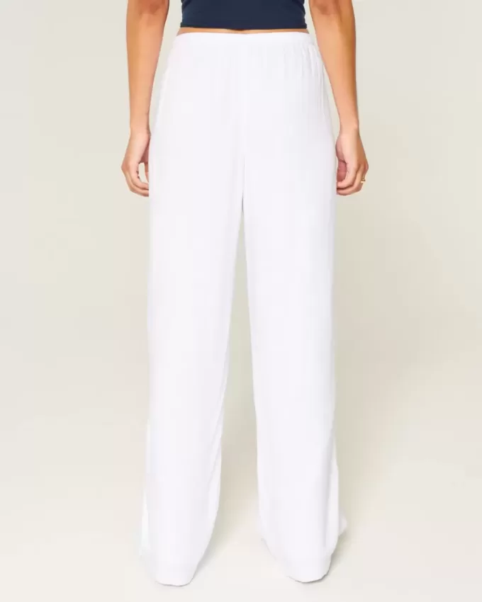 Pantaloni Slub cu tragere Pantaloni Slub cu tragere