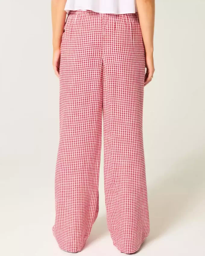 Pantaloni Slub cu tragere Pantaloni Slub cu tragere