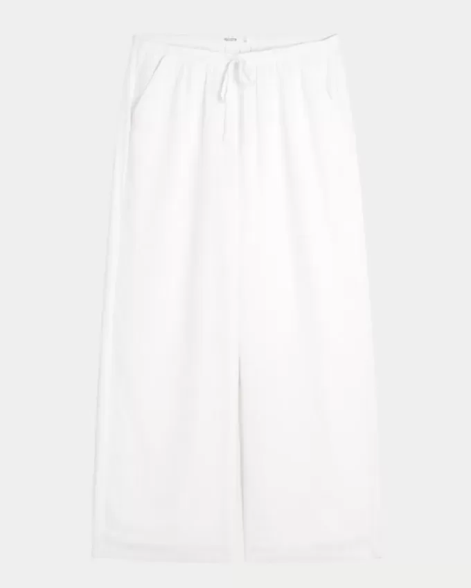 Pantaloni Slub cu tragere Pantaloni Slub cu tragere