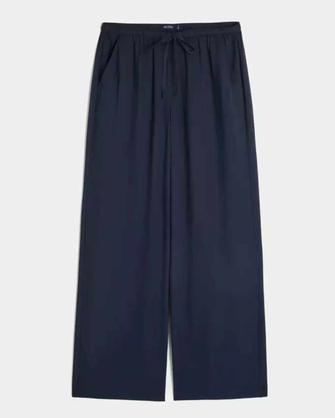 Pantaloni Slub cu tragere Pantaloni Slub cu tragere