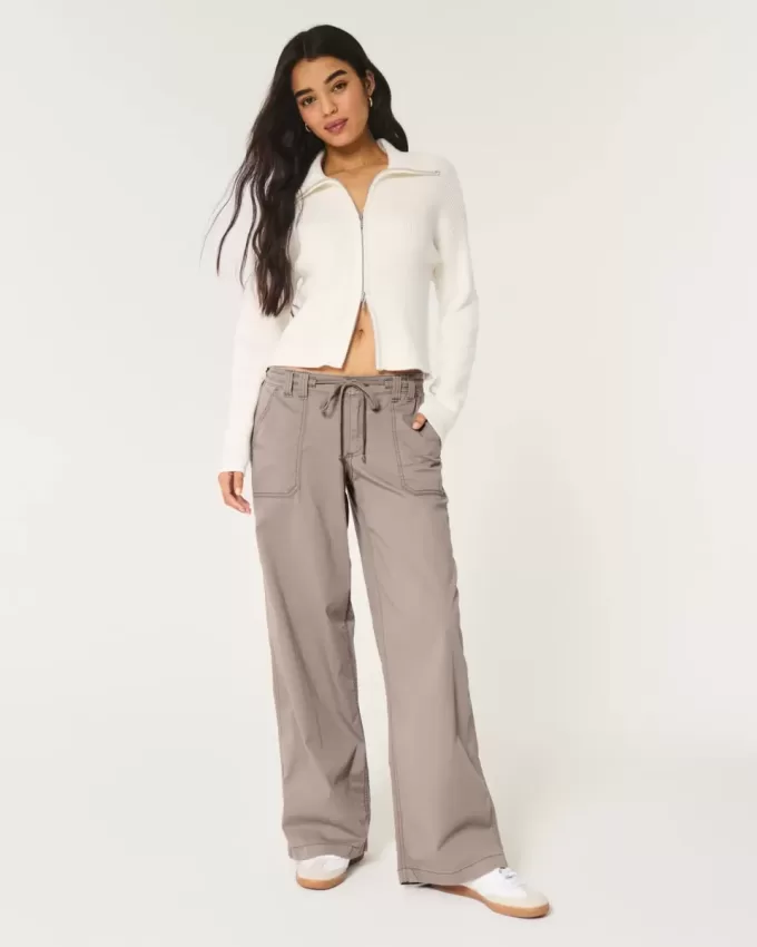 Pantaloni super baggy cu talie joasă Pantaloni super baggy cu talie joasă