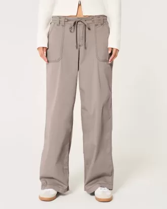 Pantaloni super baggy cu talie joasă
