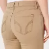 Pantaloni super skinny kaki cu talie mare