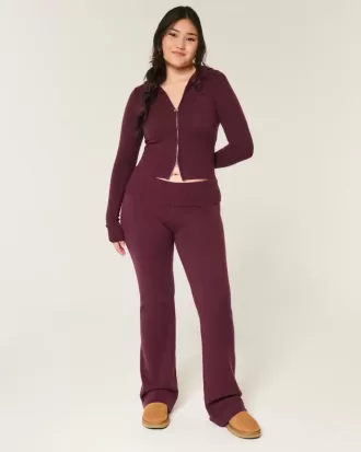 Pantaloni tip cizme cu talie pliabilă din tricot Gilly Hicks