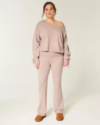Pantaloni tip cizme cu talie pliabilă din tricot Gilly Hicks