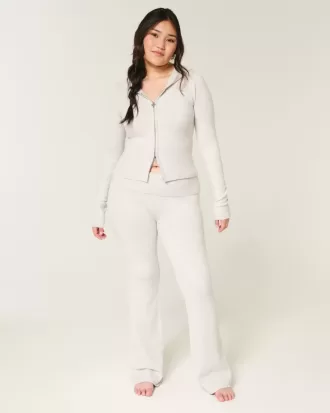 Pantaloni tip cizme cu talie pliabilă din tricot Gilly Hicks