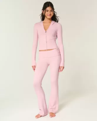 Pantaloni tip cizme cu talie pliabilă din tricot Gilly Hicks