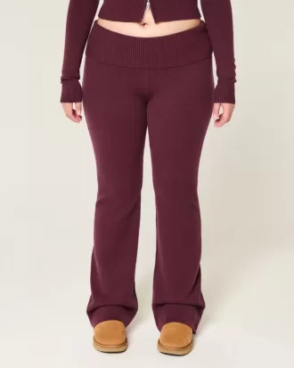 Pantaloni tip cizme cu talie pliabilă din tricot Gilly Hicks
