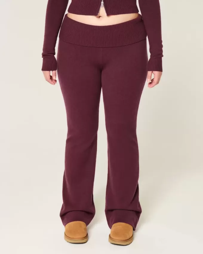 Pantaloni tip cizme cu talie pliabilă din tricot Gilly Hicks Pantaloni tip cizme cu talie pliabilă din tricot Gilly Hicks