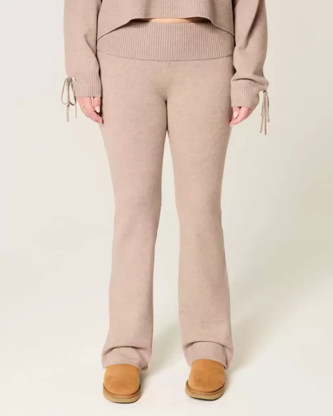 Pantaloni tip cizme cu talie pliabilă din tricot Gilly Hicks Pantaloni tip cizme cu talie pliabilă din tricot Gilly Hicks