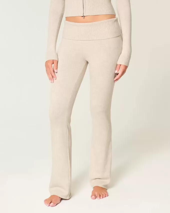 Pantaloni tip cizme cu talie pliabilă din tricot Gilly Hicks Pantaloni tip cizme cu talie pliabilă din tricot Gilly Hicks