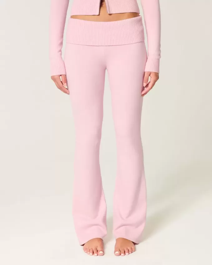 Pantaloni tip cizme cu talie pliabilă din tricot Gilly Hicks Pantaloni tip cizme cu talie pliabilă din tricot Gilly Hicks