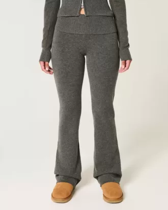 Pantaloni tip cizme cu talie pliabilă din tricot Gilly Hicks