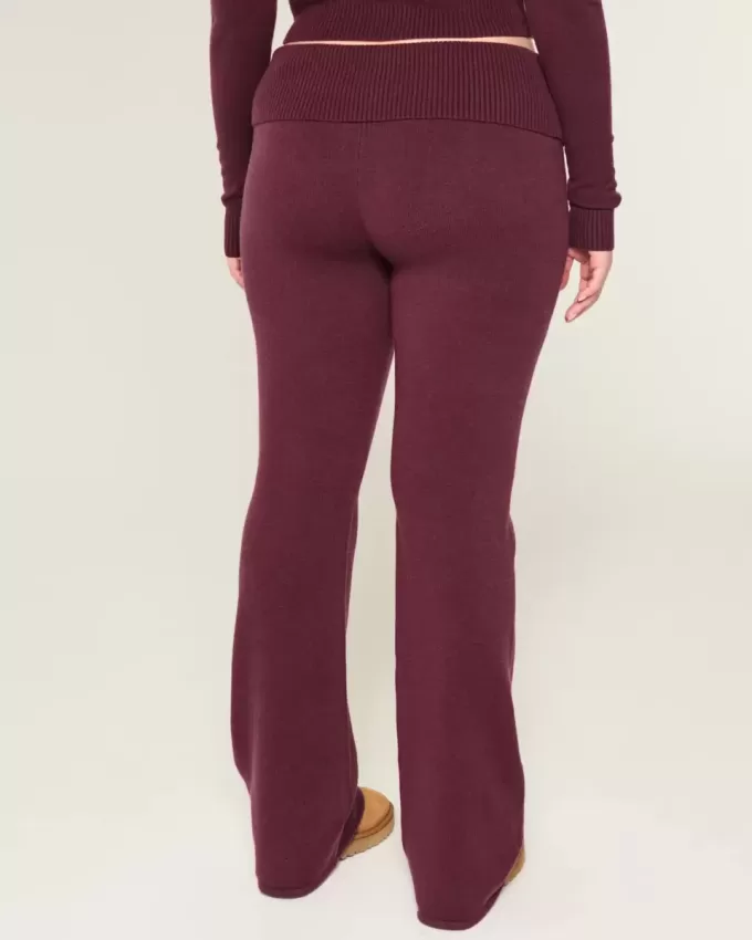 Pantaloni tip cizme cu talie pliabilă din tricot Gilly Hicks Pantaloni tip cizme cu talie pliabilă din tricot Gilly Hicks