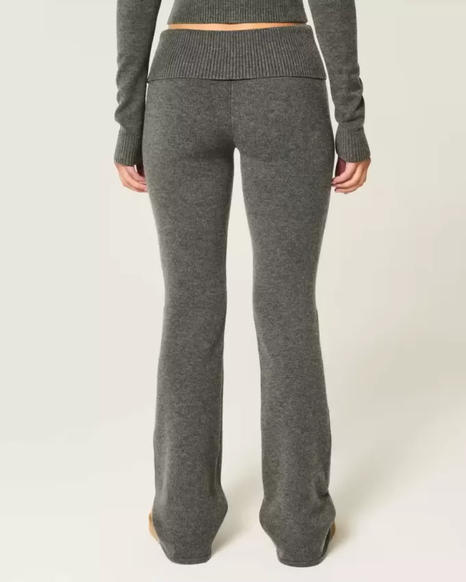 Pantaloni tip cizme cu talie pliabilă din tricot Gilly Hicks Pantaloni tip cizme cu talie pliabilă din tricot Gilly Hicks