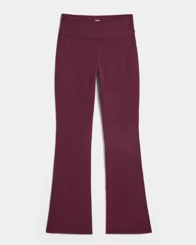 Pantaloni tip cizme cu talie pliabilă din tricot Gilly Hicks Pantaloni tip cizme cu talie pliabilă din tricot Gilly Hicks