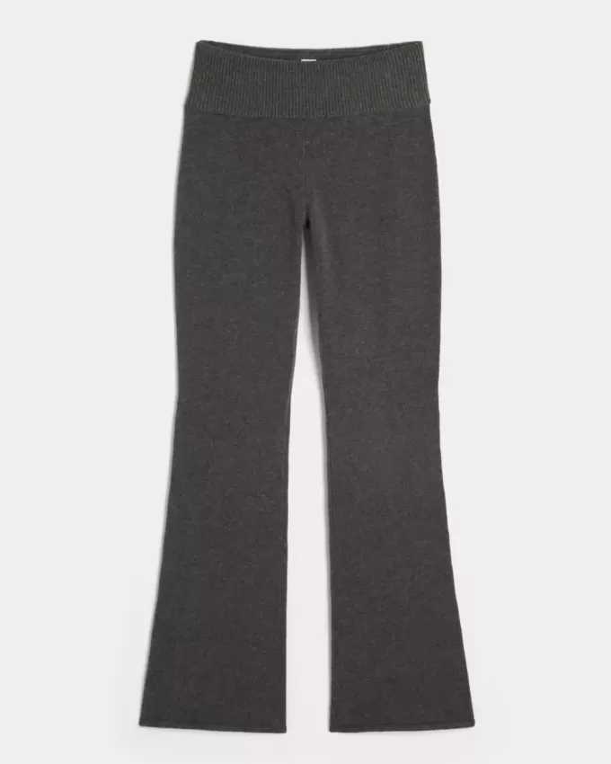 Pantaloni tip cizme cu talie pliabilă din tricot Gilly Hicks Pantaloni tip cizme cu talie pliabilă din tricot Gilly Hicks