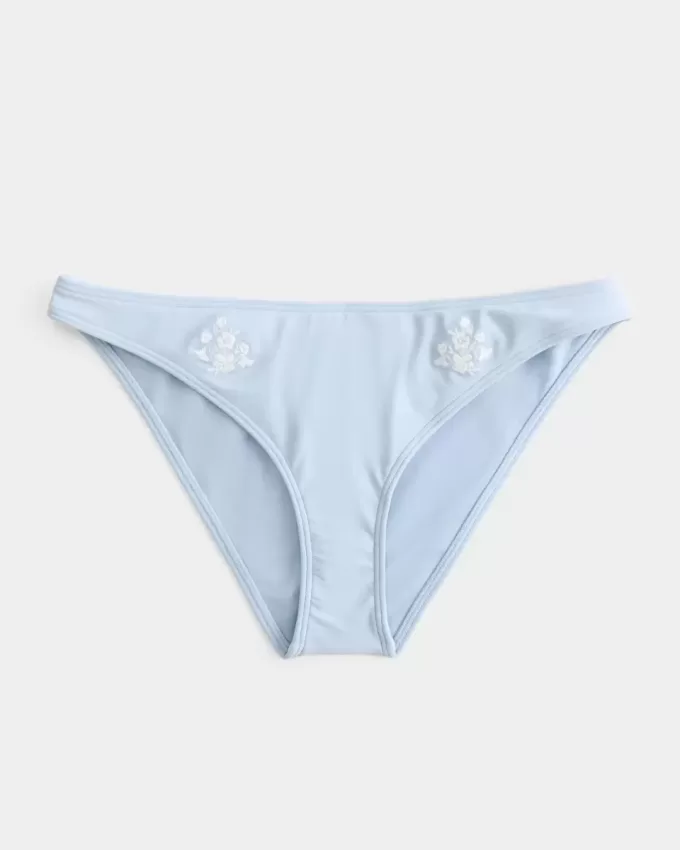 Partea de jos de bikini cheeky brodata cu talie joasa Partea de jos de bikini cheeky brodata cu talie joasa