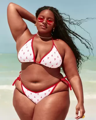 Partea de jos de bikini cheeky cu cravată laterală