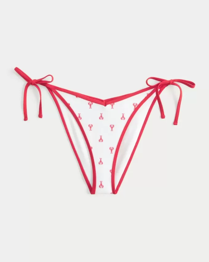 Partea de jos de bikini cheeky cu cravată laterală Partea de jos de bikini cheeky cu cravată laterală
