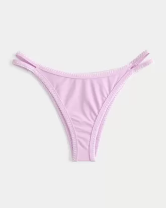 Partea de jos de bikini cu bretele cu picioare înalte