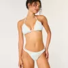 Partea de jos de bikini cu bretele cu picioare înalte Partea de jos de bikini cu bretele cu picioare înalte