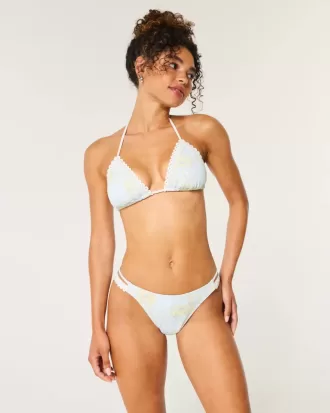 Partea de jos de bikini cu bretele cu picioare înalte
