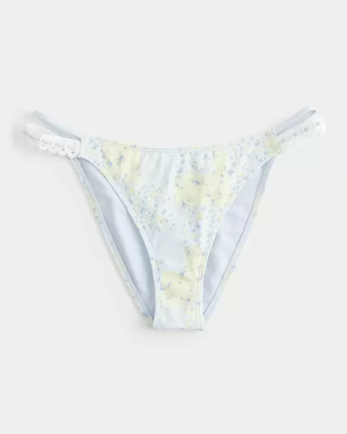 Partea de jos de bikini cu bretele cu picioare înalte Partea de jos de bikini cu bretele cu picioare înalte