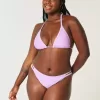 Partea de jos de bikini cu bretele cu picior înalt brodat Partea de jos de bikini cu bretele cu picior înalt brodat