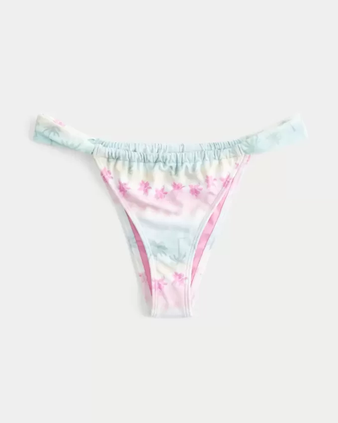Partea de jos de bikini cu bretele late, cu picioare înalte Partea de jos de bikini cu bretele late, cu picioare înalte