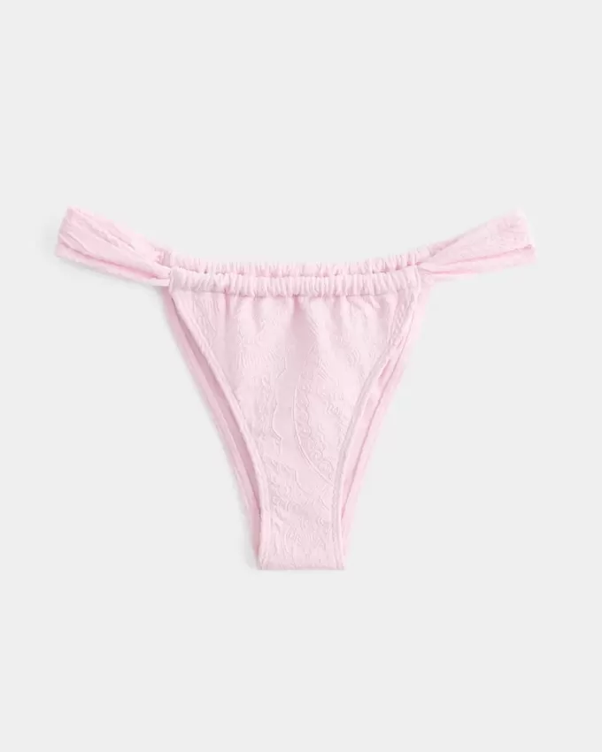 Partea de jos de bikini cu bretele late din Jacquard Partea de jos de bikini cu bretele late din Jacquard