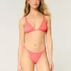 Partea de jos de bikini cu bretele slabe din jacquard Partea de jos de bikini cu bretele slabe din jacquard