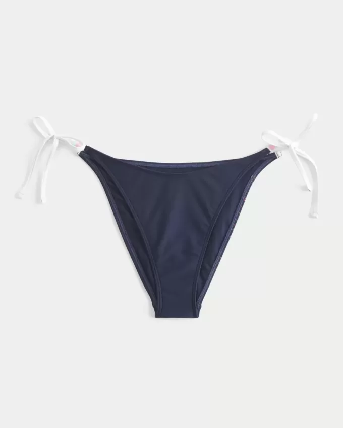 Partea de jos de bikini cu cravată laterală Partea de jos de bikini cu cravată laterală