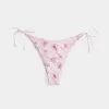 Partea de jos de bikini cu cravată laterală Partea de jos de bikini cu cravată laterală